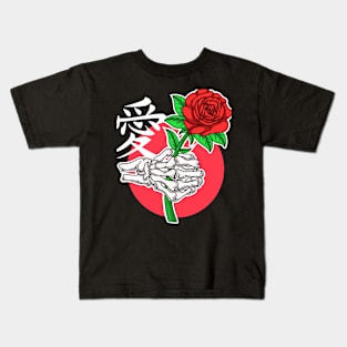 HandSkullFlower Kids T-Shirt